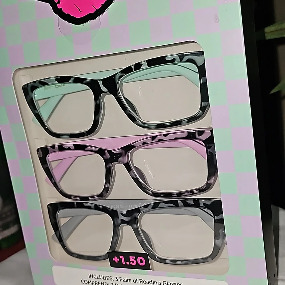 NWT BETSEY JOHNSON READING GLASSES + 150 👓 - Picture 3 of 11
